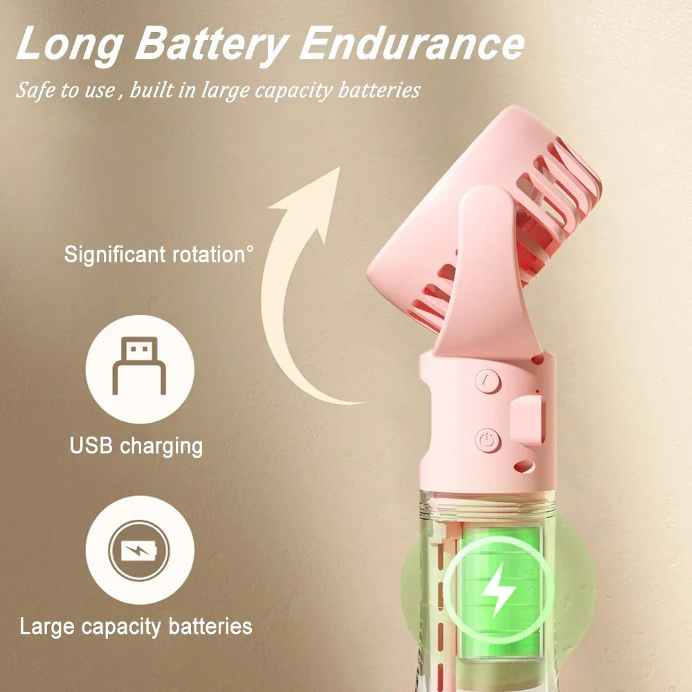 Mini ventilateur-brumisateur portatif