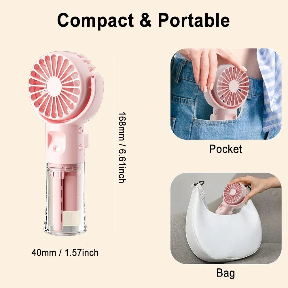 Mini ventilateur-brumisateur portatif