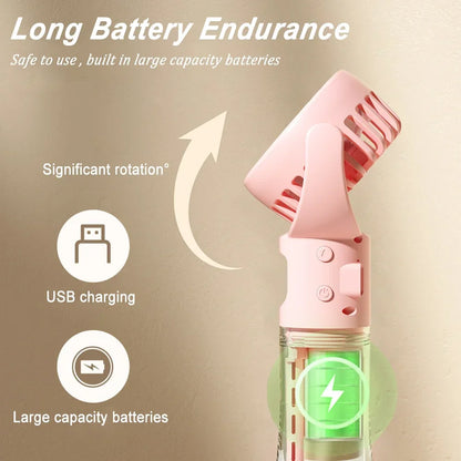 Mini ventilateur-brumisateur portatif